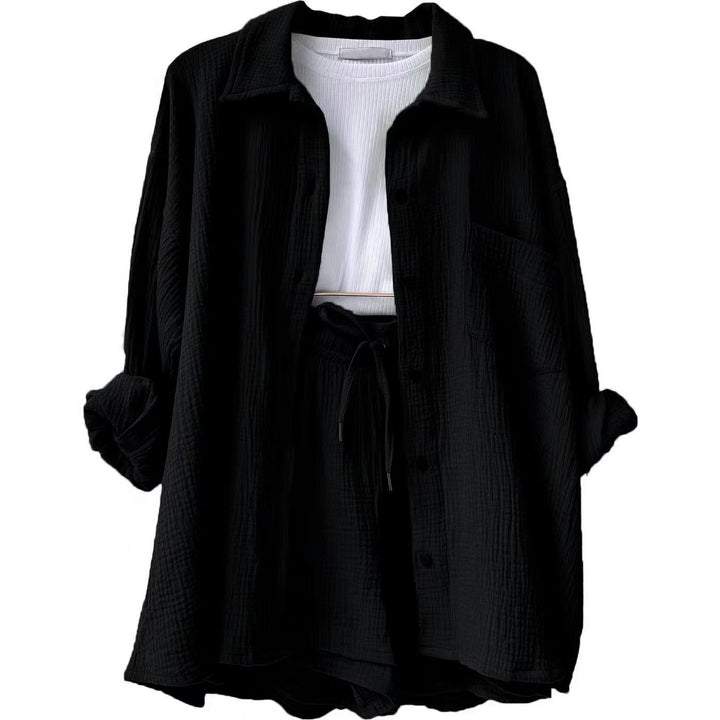 Crystal™ | Button Shirt & Shorts Set
