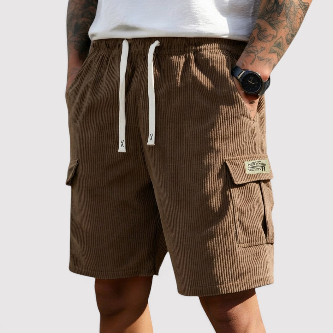 Michael Sydney men's ribbed shorts, front view