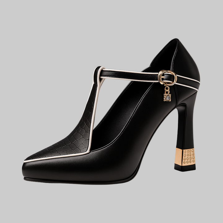 Gina™ | Embellished T-Strap Heels
