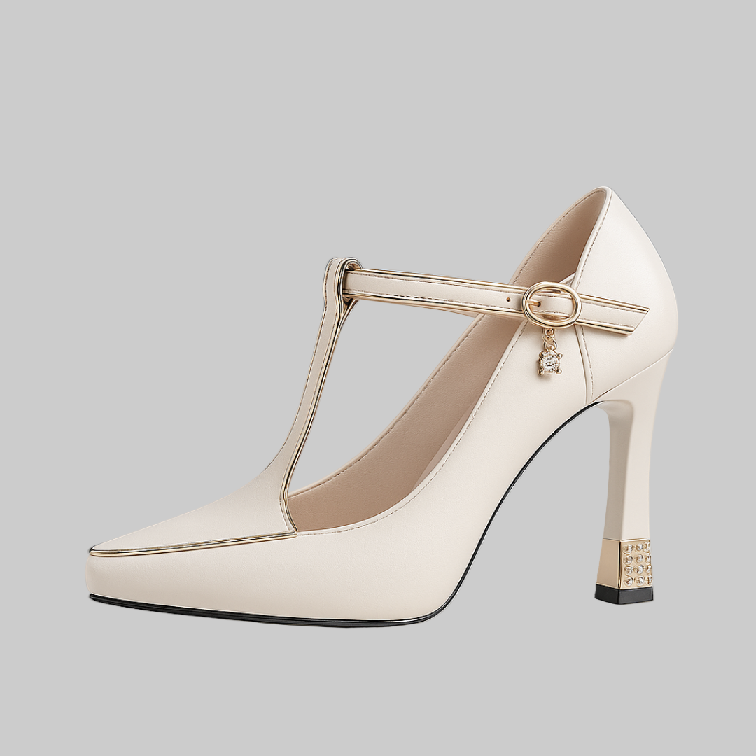 Gina™ | Embellished T-Strap Heels