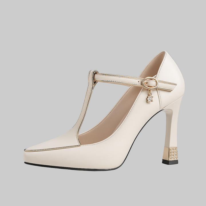 Gina™ | Embellished T-Strap Heels
