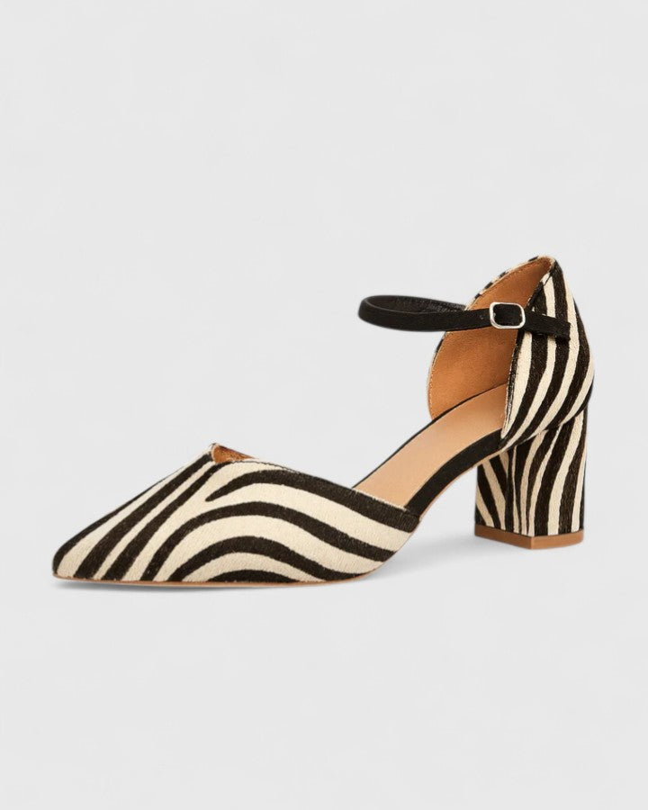 Carol™ | Zebra-Print Block Heels