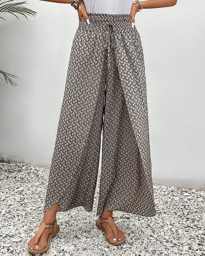 Jasmine™ | Wide Geometric Print Pants