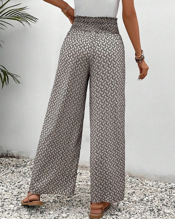 Jasmine™ | Wide Geometric Print Pants