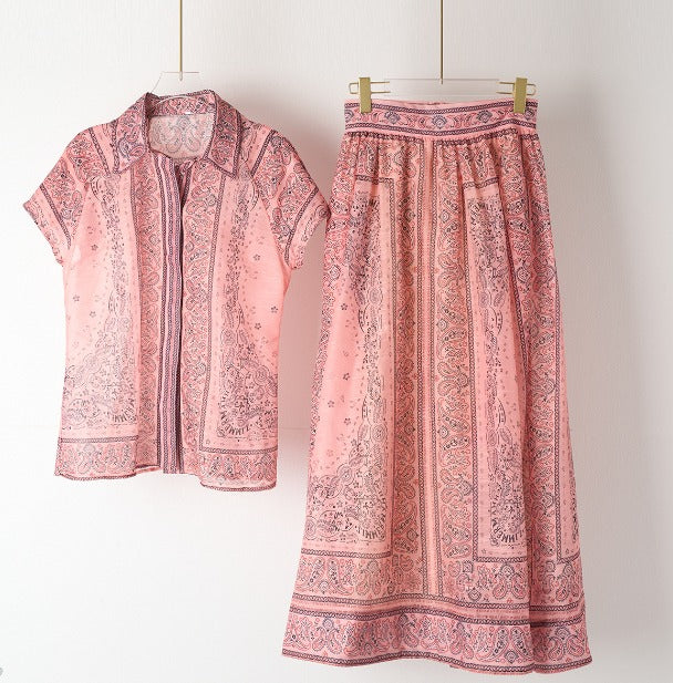 Gina™ | Boho Print Midi Set