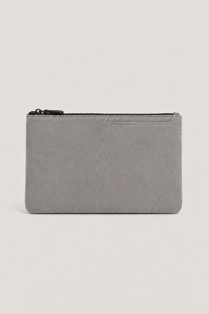 Michael Sydney men's light grey clutch bag, front view