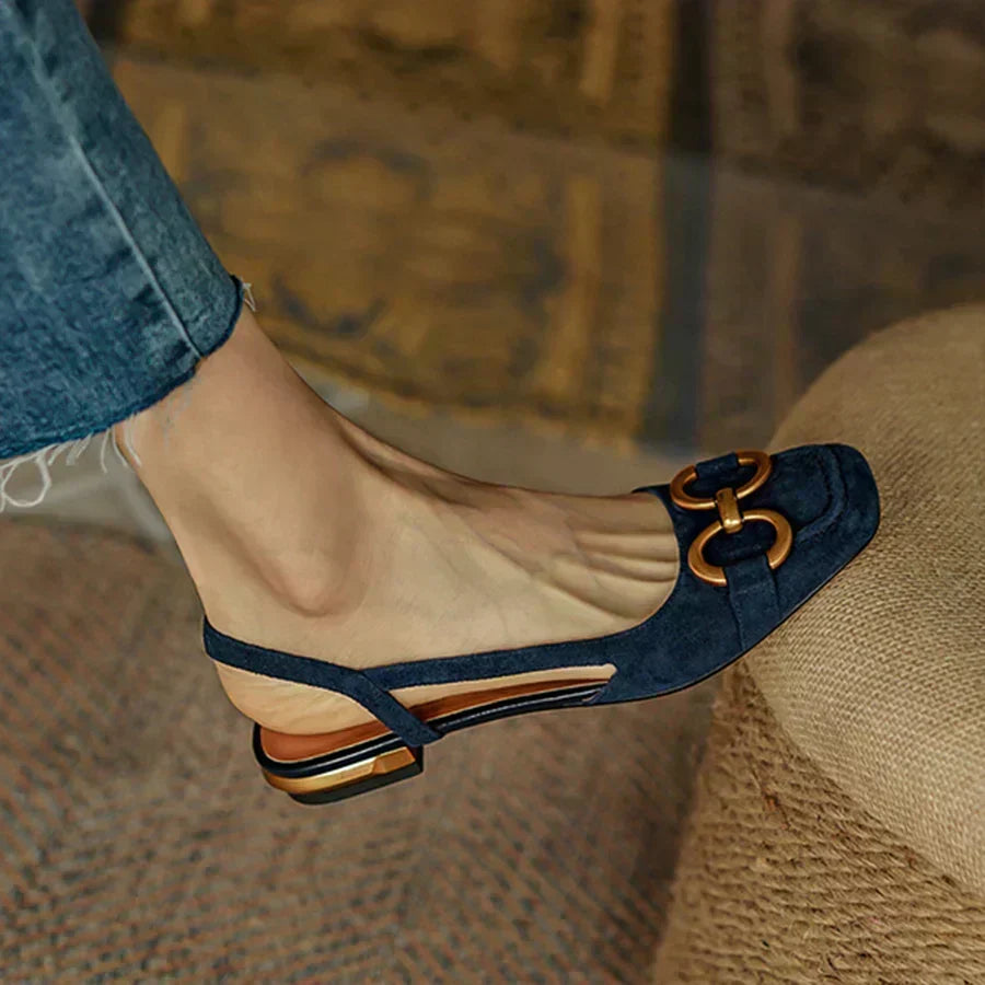 Ruth™ | Square-Toe Buckle Flats