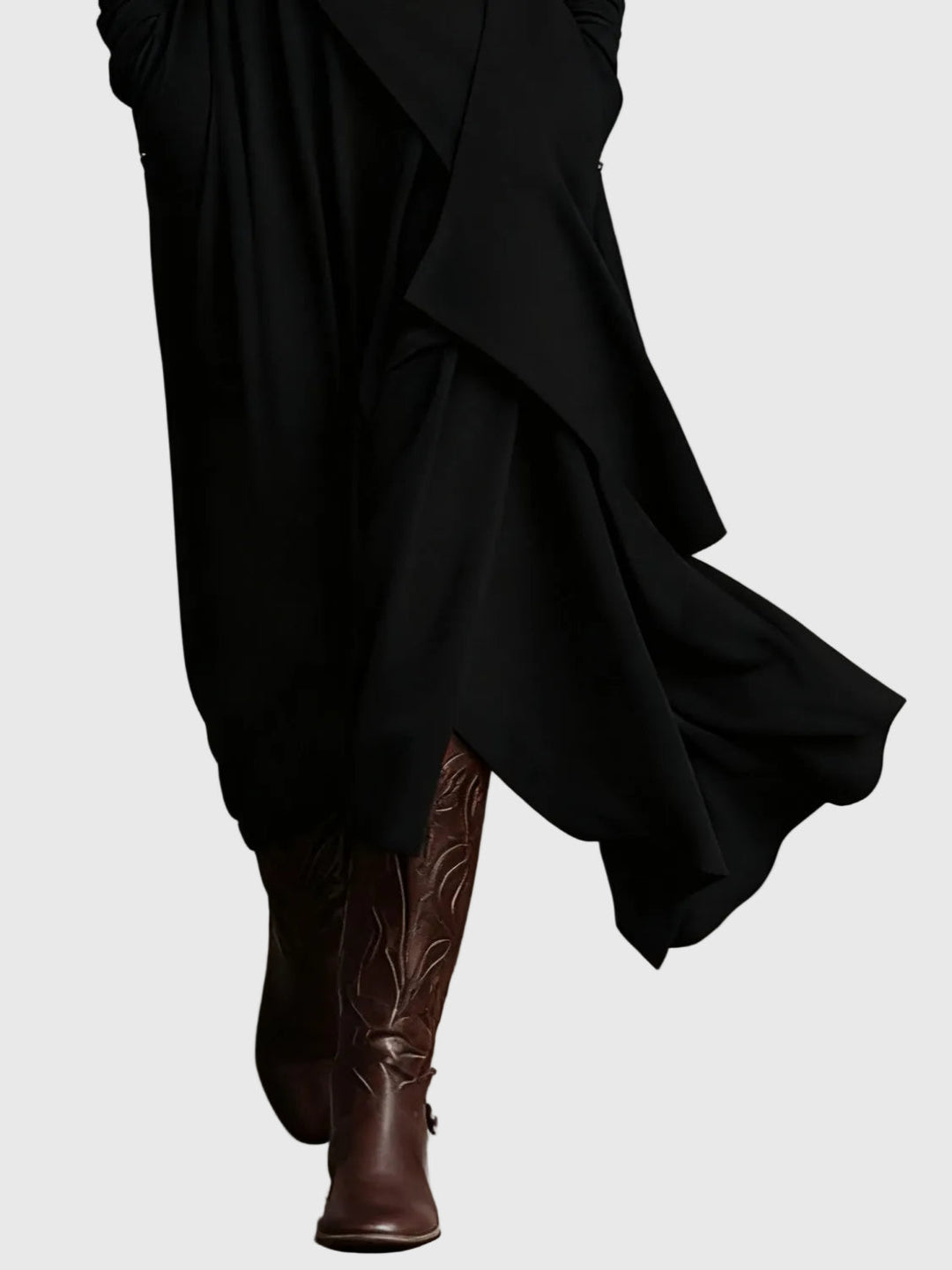 Nancy™ | Draped High-Neck Maxi Dress