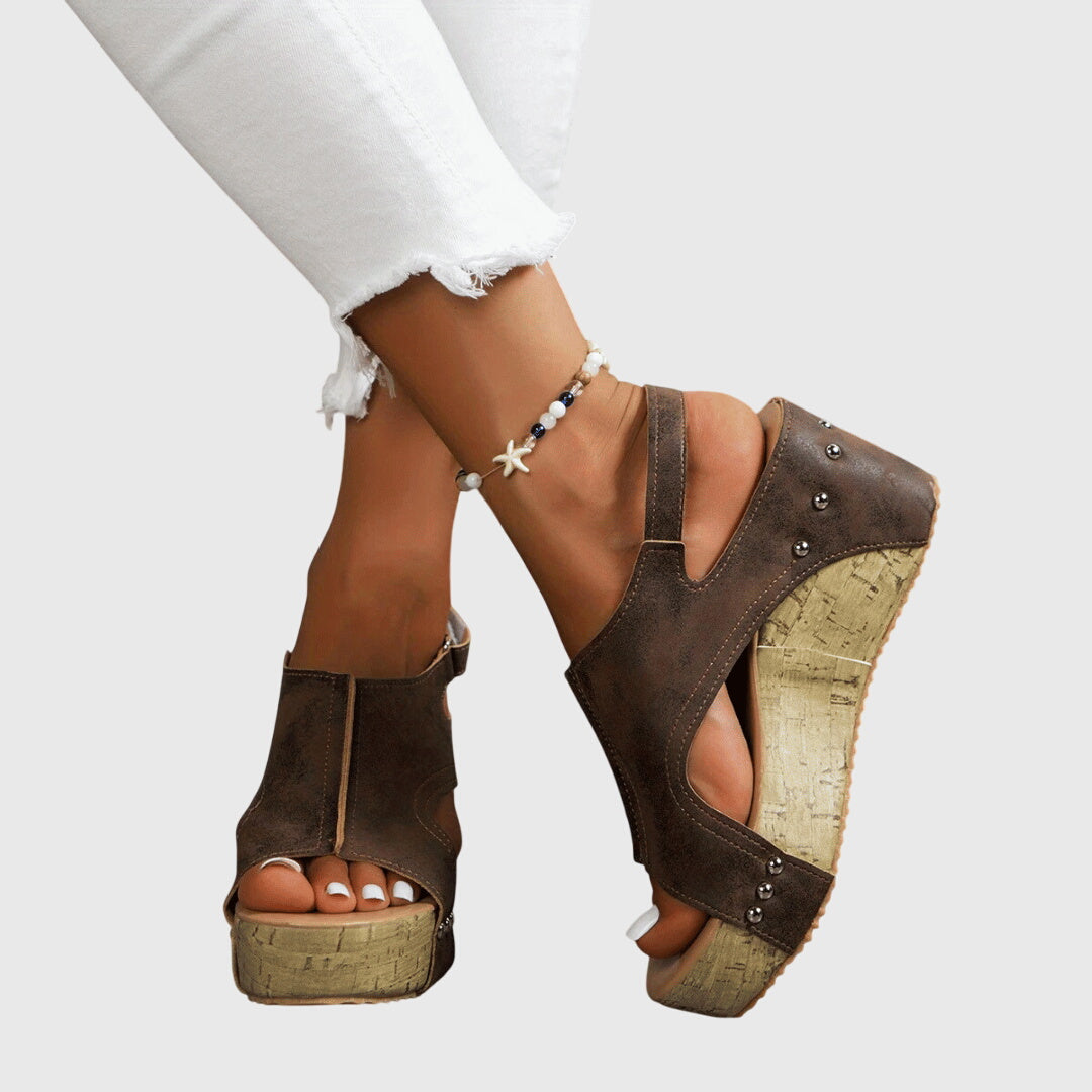 Margot™ | Studded Wedge Sandals