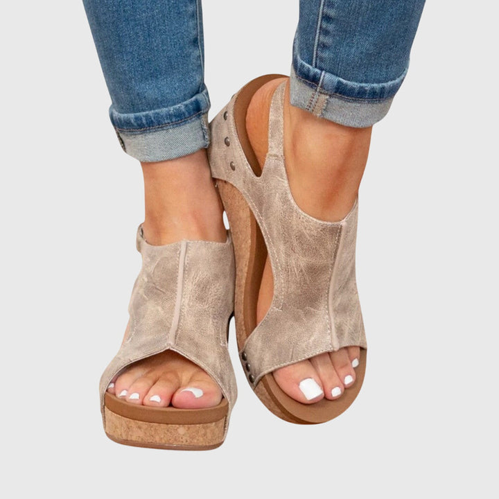 Jasmine™ | Cork Wedge Sandals