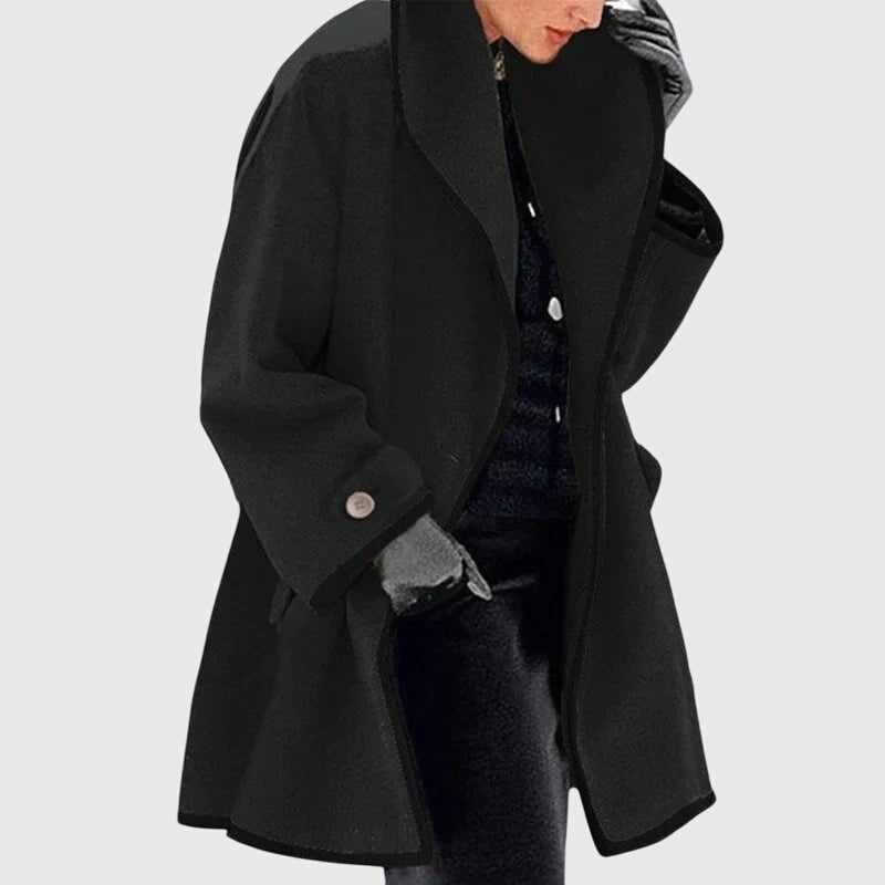 Laurie™ | Contrast Trim Swing Jacket