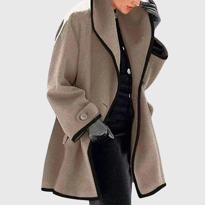 Laurie™ | Contrast Trim Swing Jacket