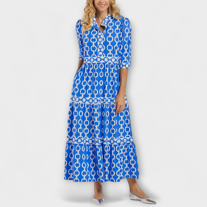 Cleo™ | Chain Print Midi Dress