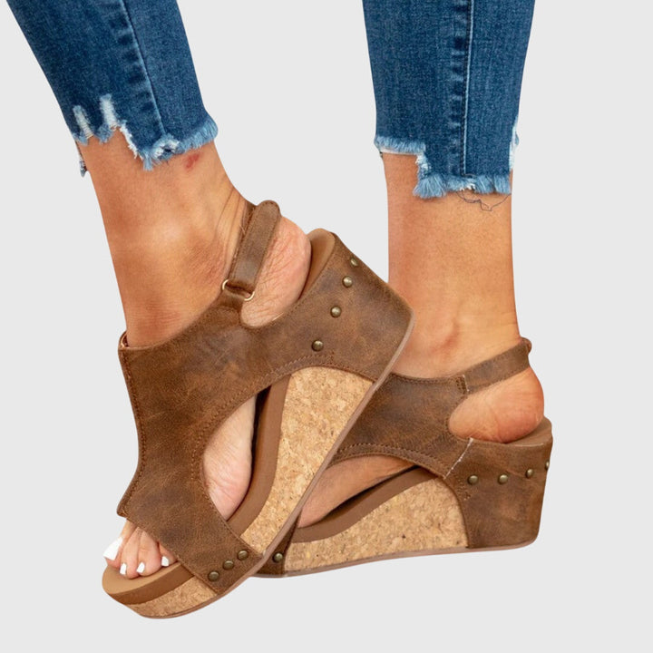 Jasmine™ | Cork Wedge Sandals