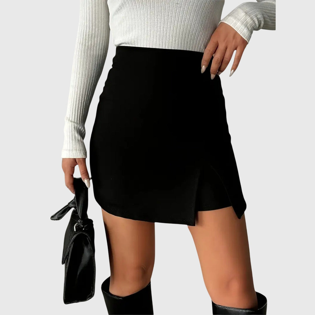 Susan™ | Mini Skirt with Front Slit