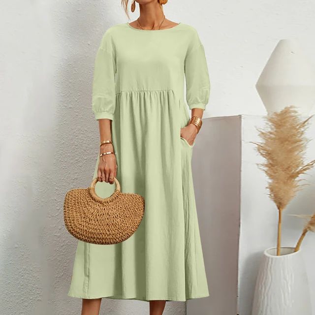 Barbara™ | Fitted Waist Midi Dress