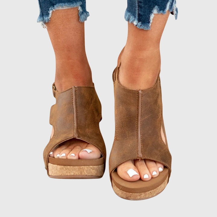 Jasmine™ | Cork Wedge Sandals