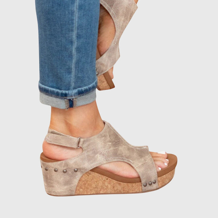 Jasmine™ | Cork Wedge Sandals