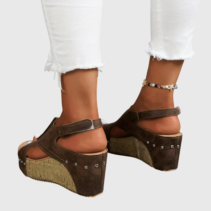 Margot™ | Studded Wedge Sandals