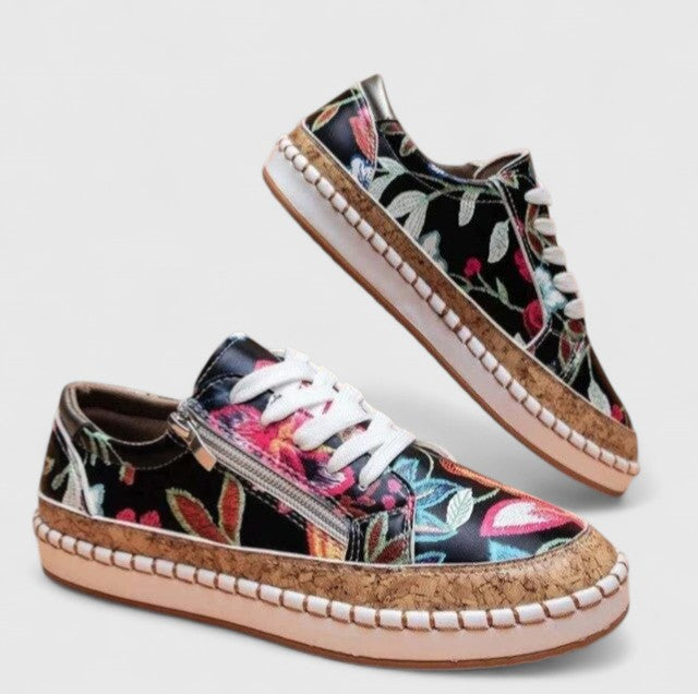 Stacey™ | Orthopaedic Floral Sneakers