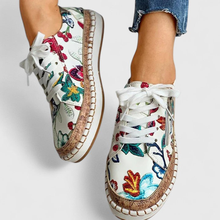Stacey™ | Orthopaedic Floral Sneakers