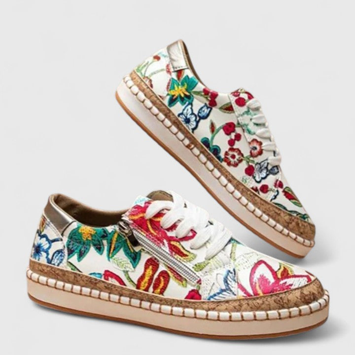Stacey™ | Orthopaedic Floral Sneakers