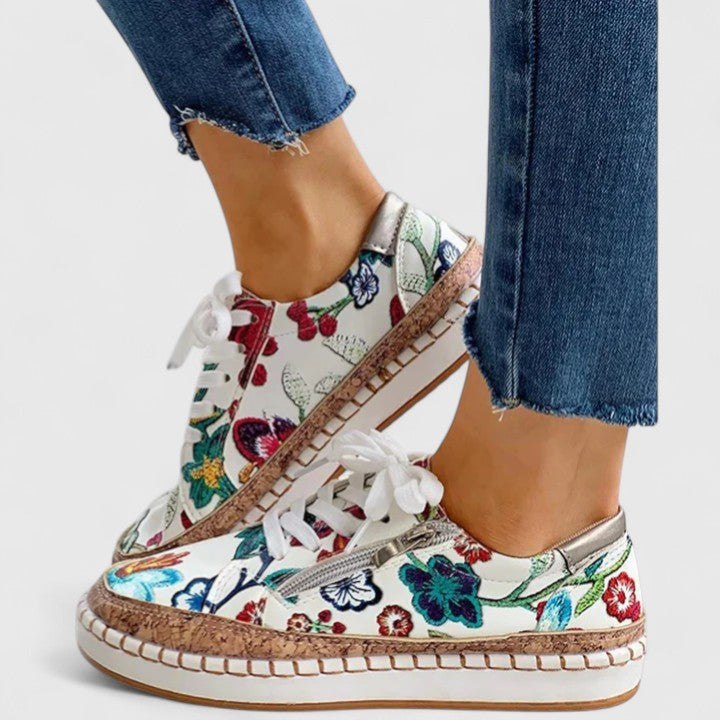 Stacey™ | Orthopaedic Floral Sneakers