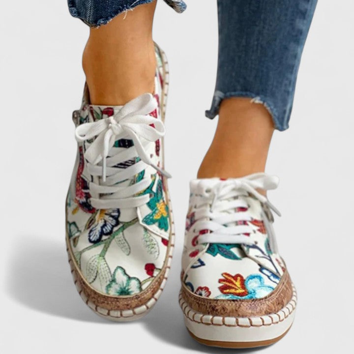 Stacey™ | Orthopaedic Floral Sneakers