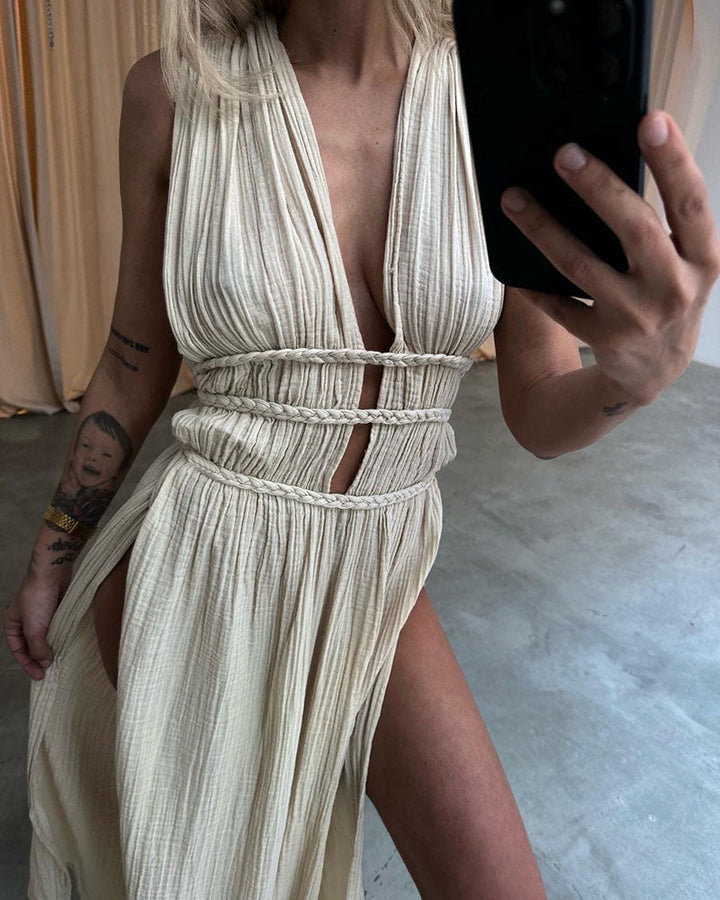 Pam™ | Textured Slit Dress