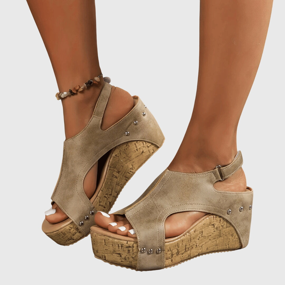 Margot™ | Studded Wedge Sandals