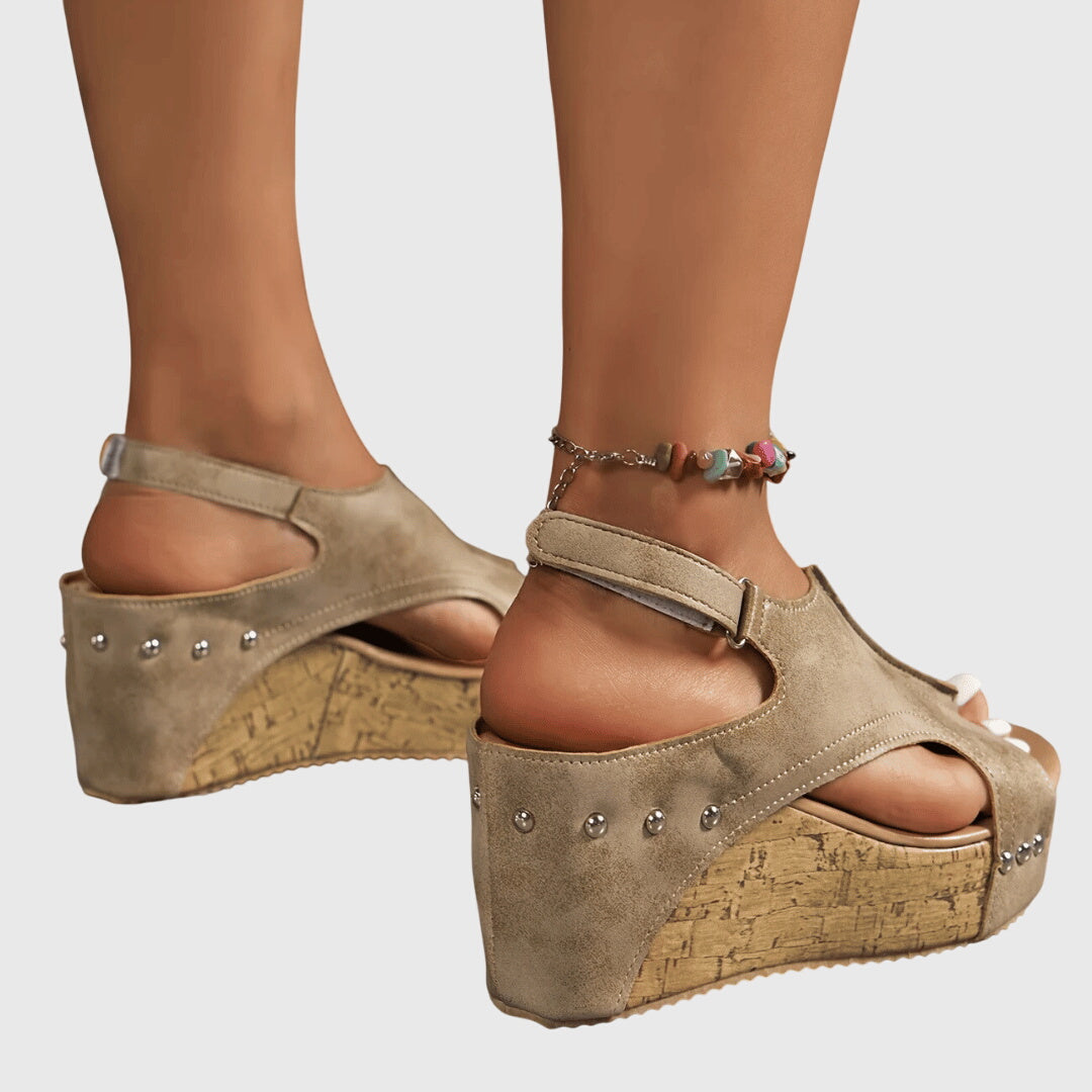 Margot™ | Studded Wedge Sandals