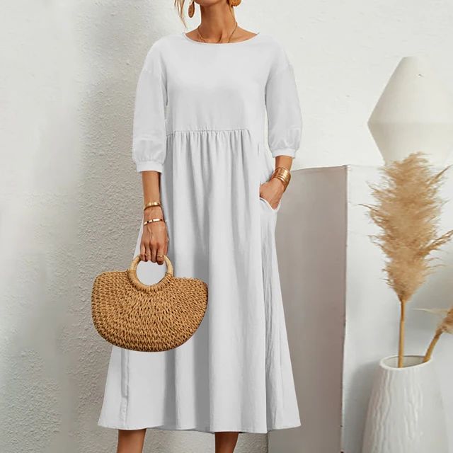 Barbara™ | Fitted Waist Midi Dress