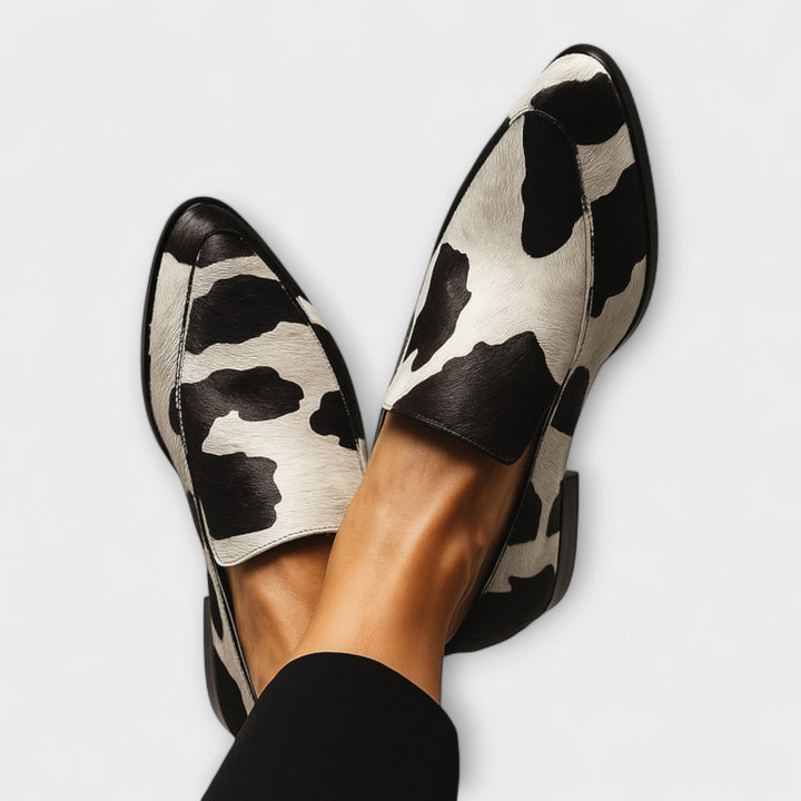 Grace™ | Cow-Print Loafers