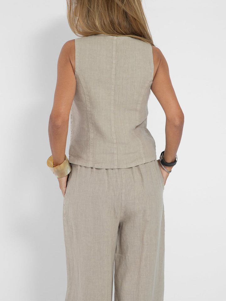 Natalie™ | Waistcoat & Wide-Leg Set
