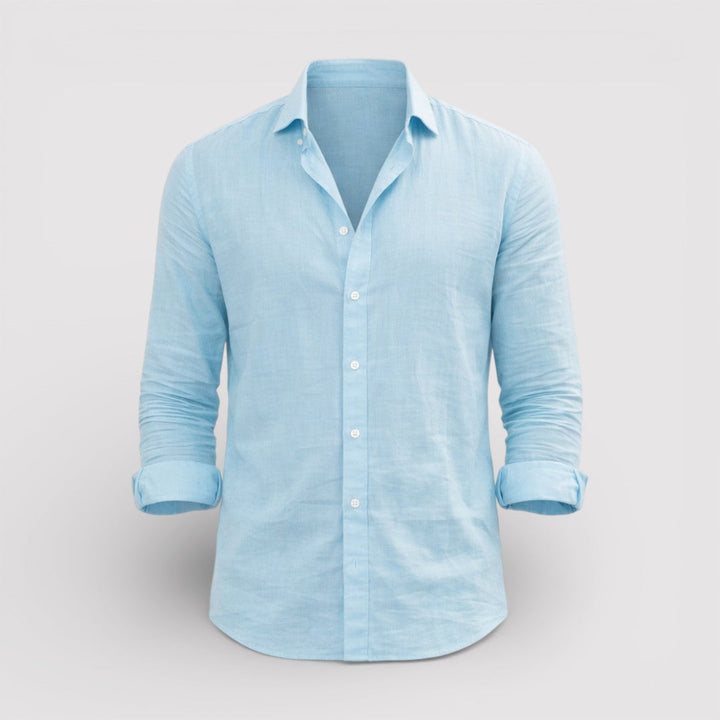 Michael Sydney men's roll-up sleeve shirt, front view
