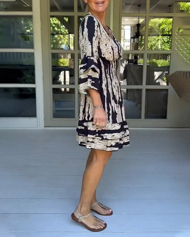 Lynn™ | Boho Print Mini Dress
