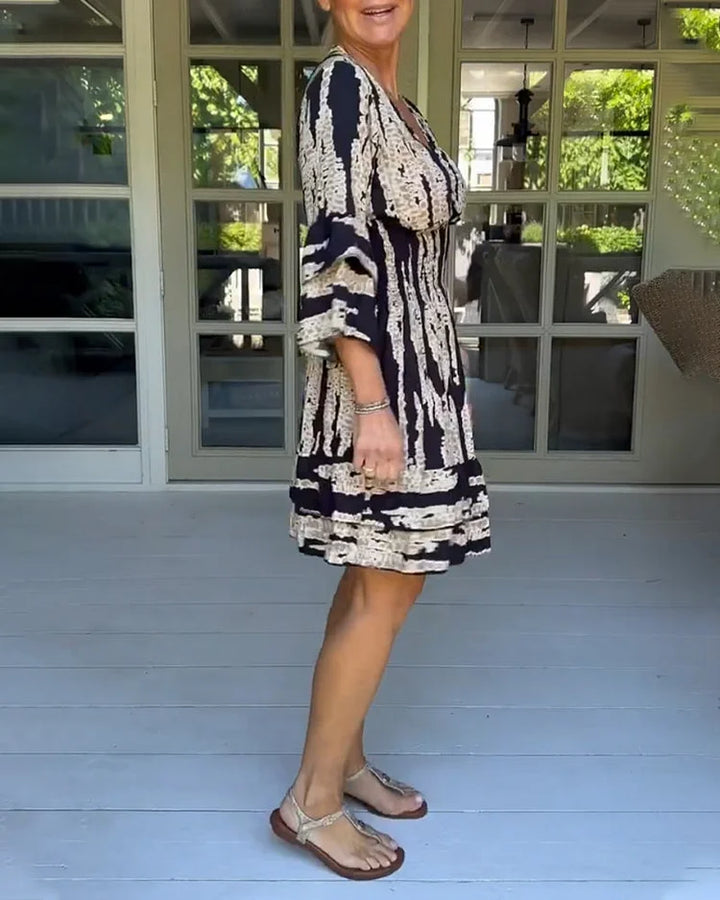 Lynn™ | Boho Print Mini Dress