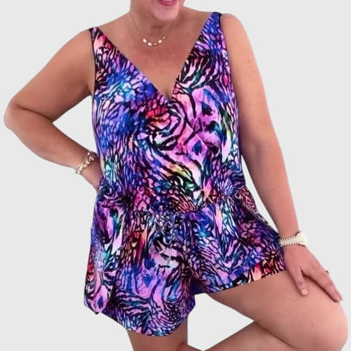 Tahlia™ | Printed Swim Playsuit