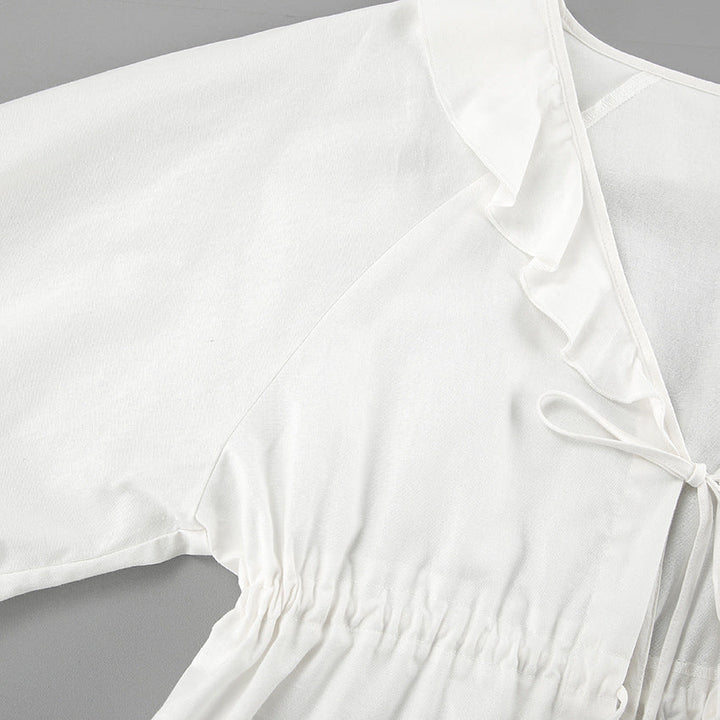 Bonnie™ | White Ruffle Shorts Set