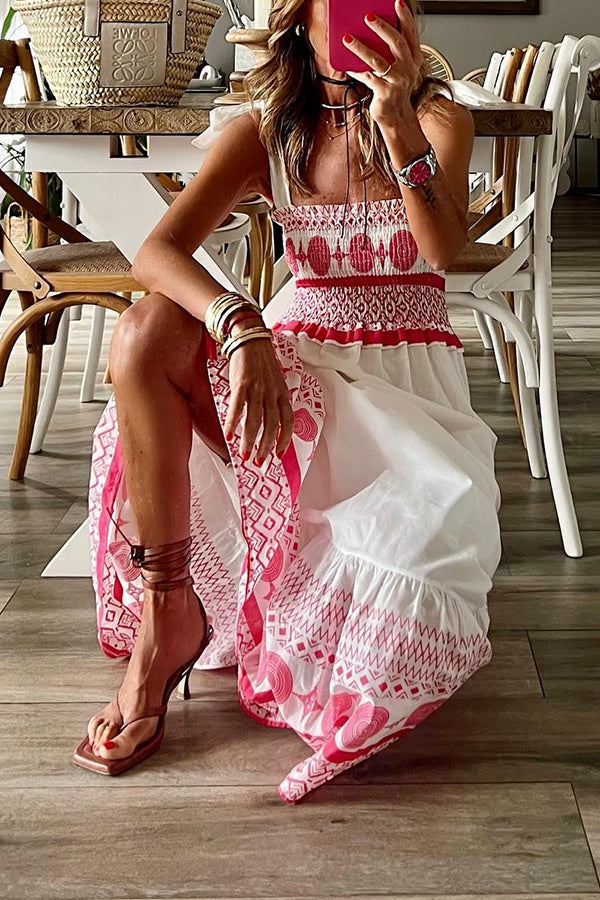Sara™ | Boho Print Maxi Dress