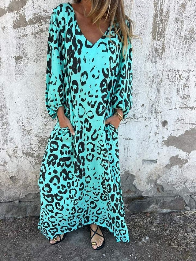 Alison™ | Leopard Print Maxi Dress