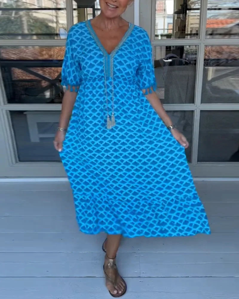 Gloria™ | Geo Print Maxi Dress