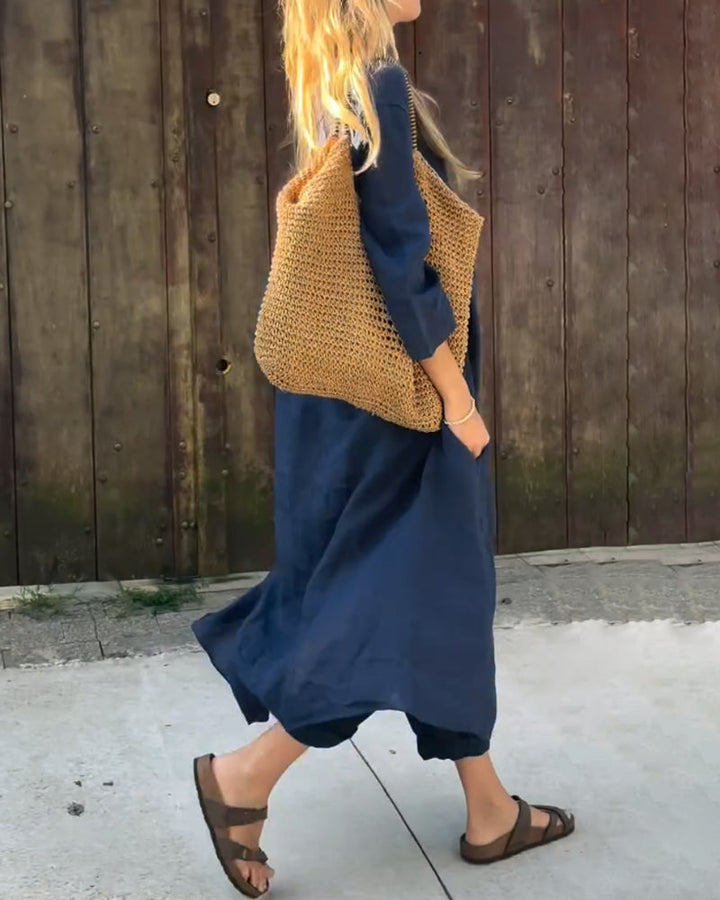 Sara™ | Blue Draped Tunic Set
