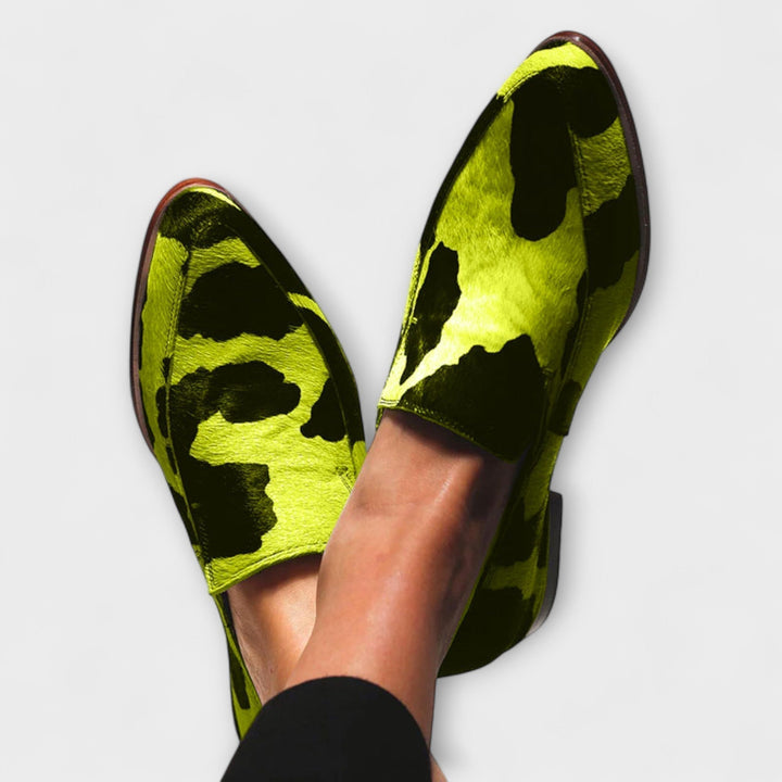 Lynne™ | Cow Print Loafers