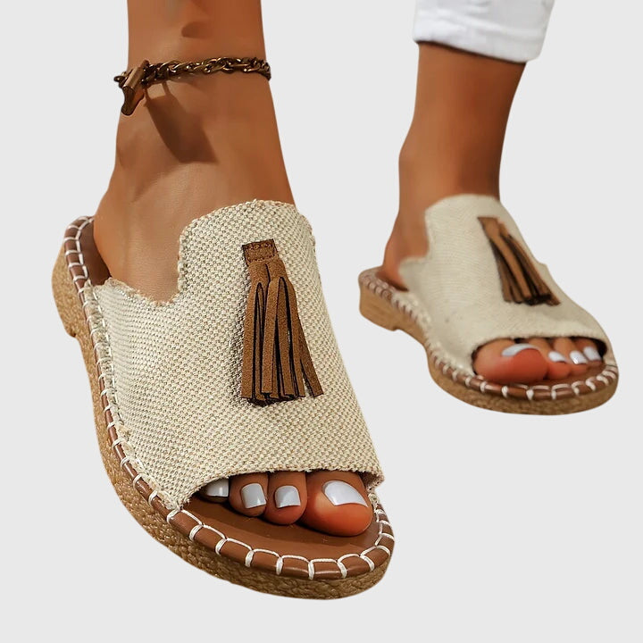 Lindsay™ | Boho Tassel Slides