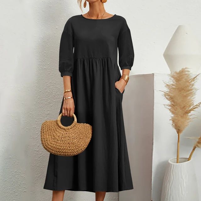 Barbara™ | Fitted Waist Midi Dress