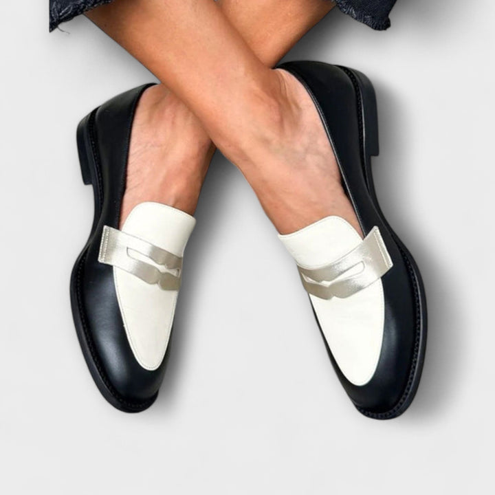 Diana™ | Black Metallic Loafers