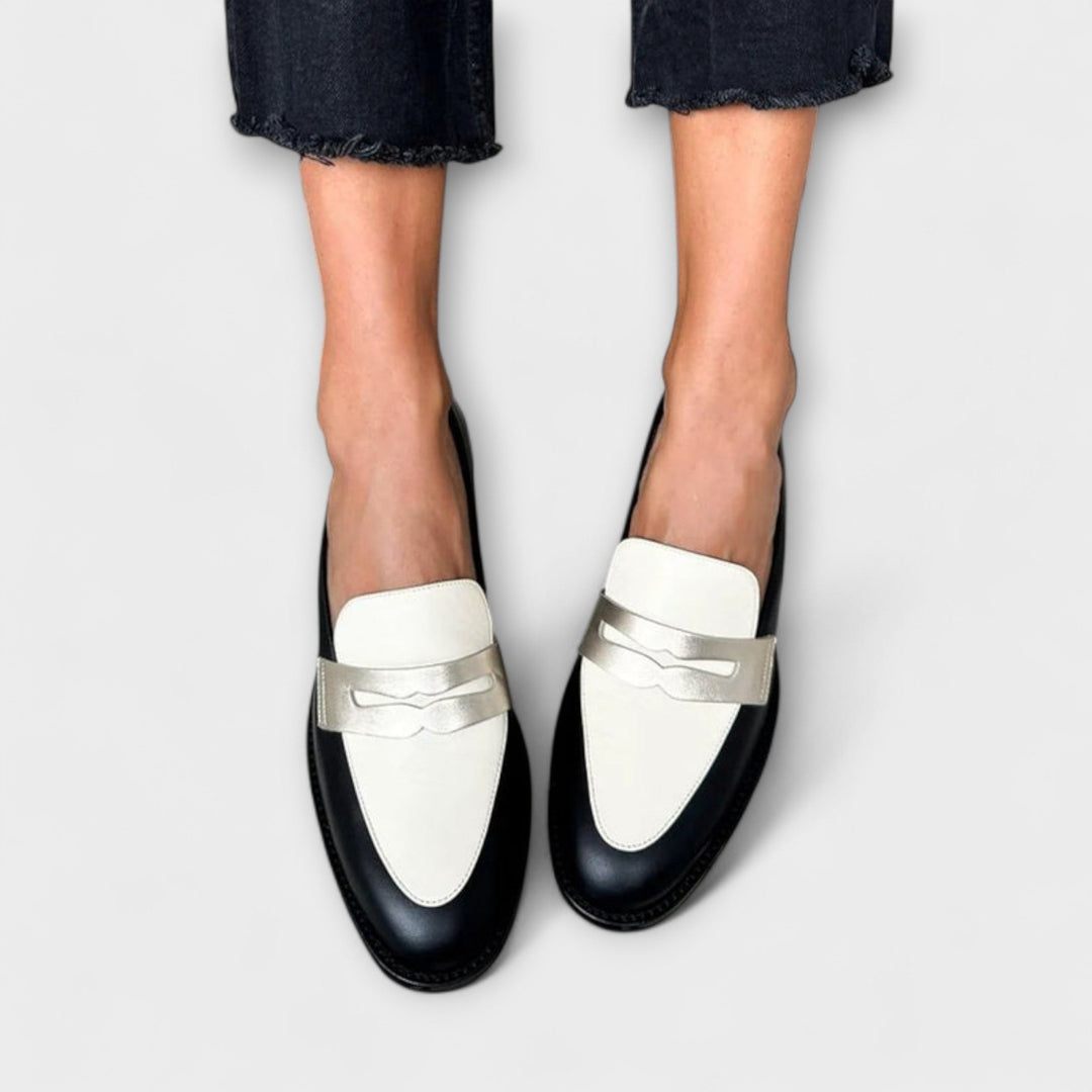 Diana™ | Black Metallic Loafers