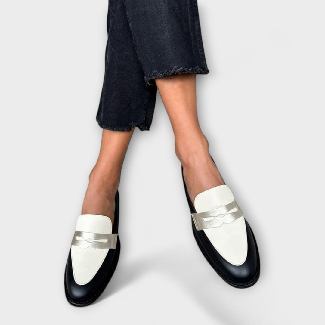 Diana™ | Black Metallic Loafers