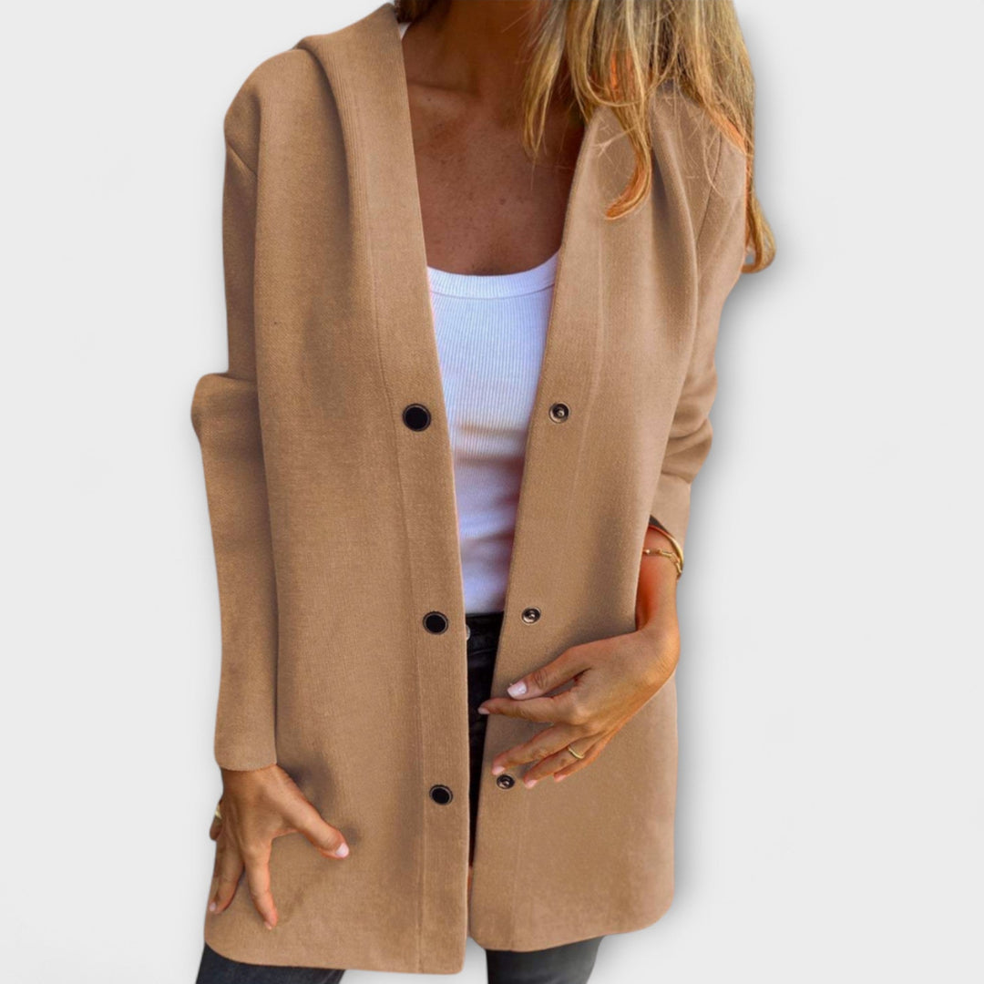 Maureen™ | Hooded Button Jacket